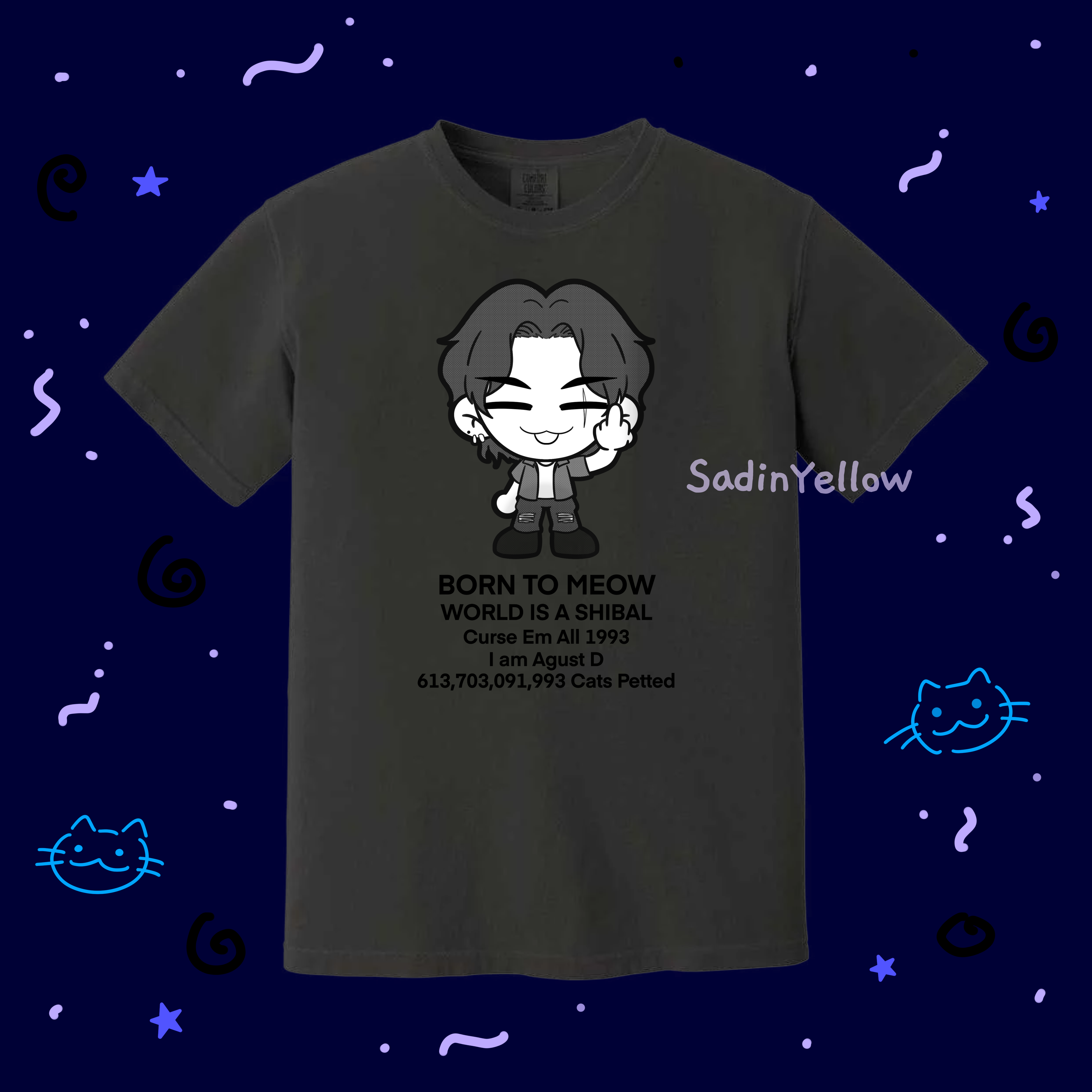 Yoongi Born to Meow Shirt