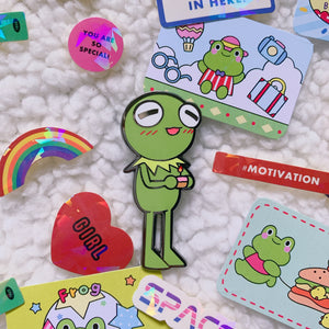 Kermie with a Cake Pin